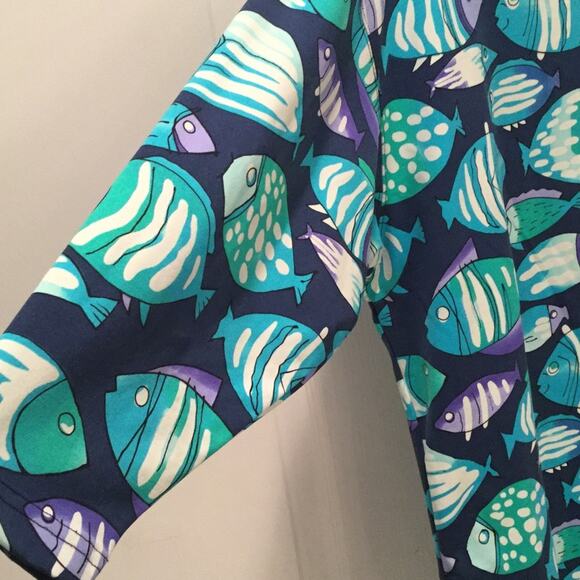 Tapemeasure navy/turquoise fish tunic M worn once - Picture 2 of 7